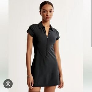 Abercrombie and Fitch Traveler Short Sleeve Polo Dress Black Small P…